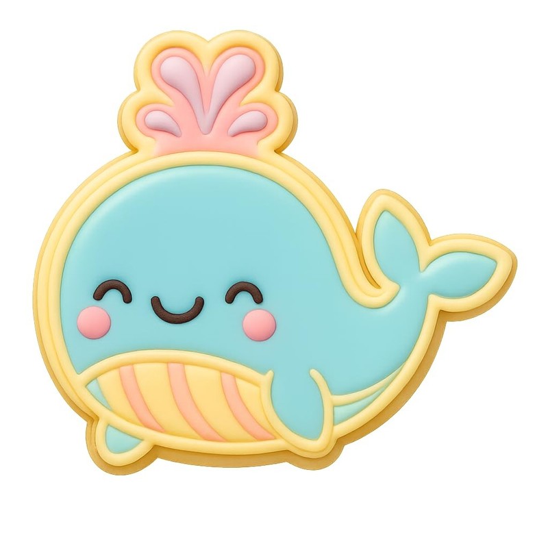 Jonah’s Kawaii Whale Cookie Cutter - 4x3.8" Kids Party Baking Fun gallery