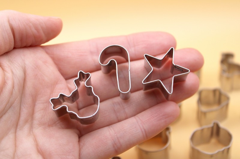 Mini Cookie Cutters 20Pk 1" Christmas Shapes for Miniature Baking, Fondant, Clay gallery