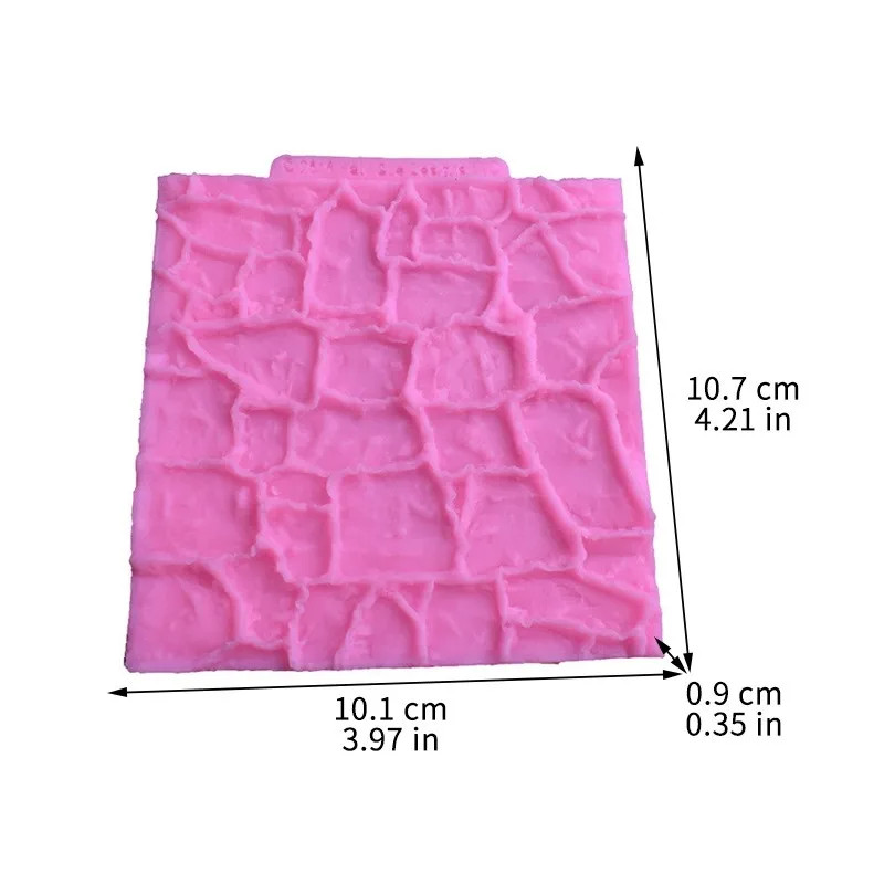 Rock Bark Texture Silicone Mold Kitchen Baking Cake Decoration Wall Skin gallery
