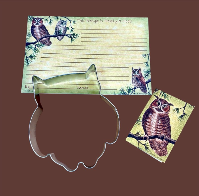 Owl Cookie Cutter And Recipe Cards Gift Set