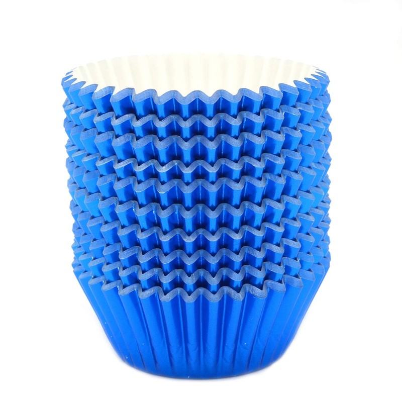 Standard Blue Foil Cupcake Liners Muffin Baking Cups for Party and More, 200-... gallery