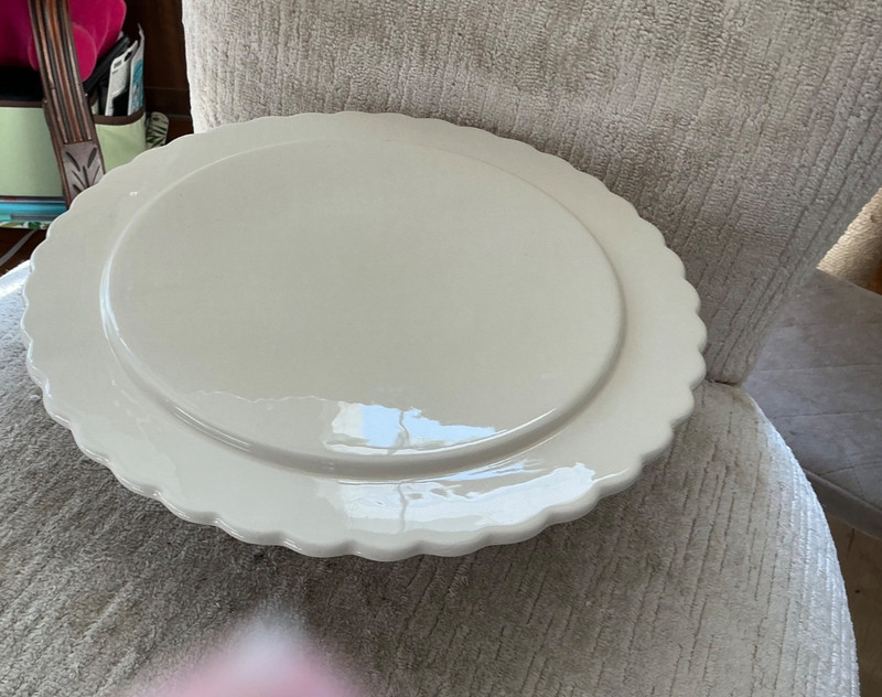 VALERIE CUMBERLAND DESIGN FLORAL CAKE DOME & STAND CERAMIC gallery