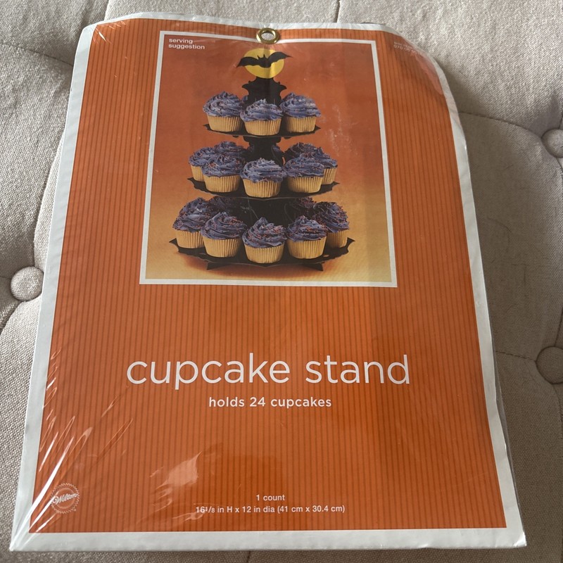 Wilton Halloween Bat in the Moon 3-Tier Cupcake Stand for 24 Cupcakes
