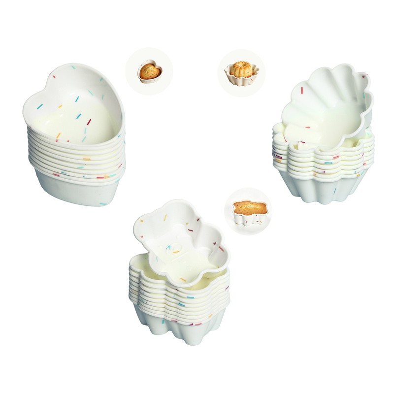 10Pcs Baking Mould Cup Cake Mini Cake Mold Silicone Baking Cake Pan Party Rave gallery