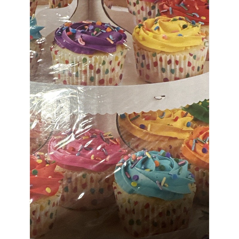 Wilton 3-Tier Disposable Cupcake Stand 12" x 10.5" Holds 24 Cupcakes New Sealed