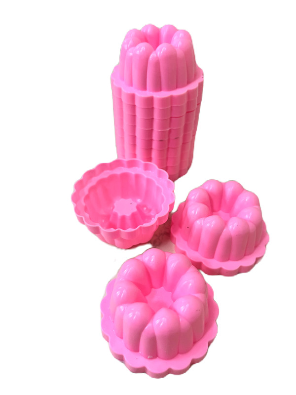 Pink Jelly & Pudding Molds – 12pcs Plastic Dessert Moulds for Agar, Flan,Caramel gallery