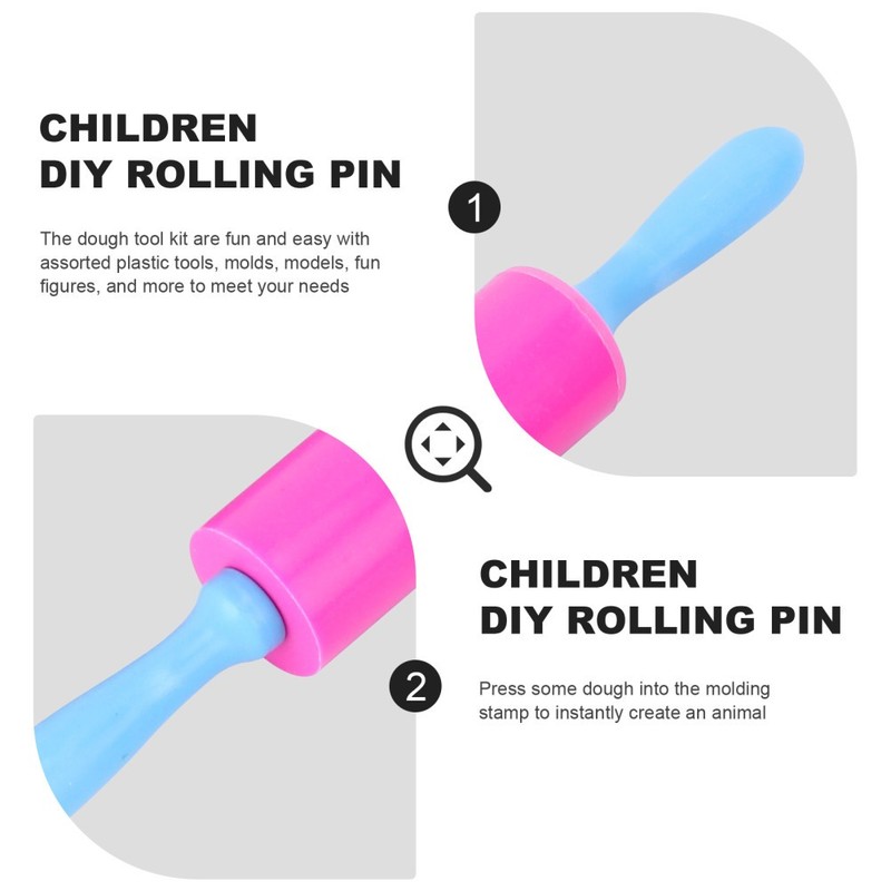 3 Pcs Dough Tools Set Clay Stick Rolling Pin Extruder For Kids gallery