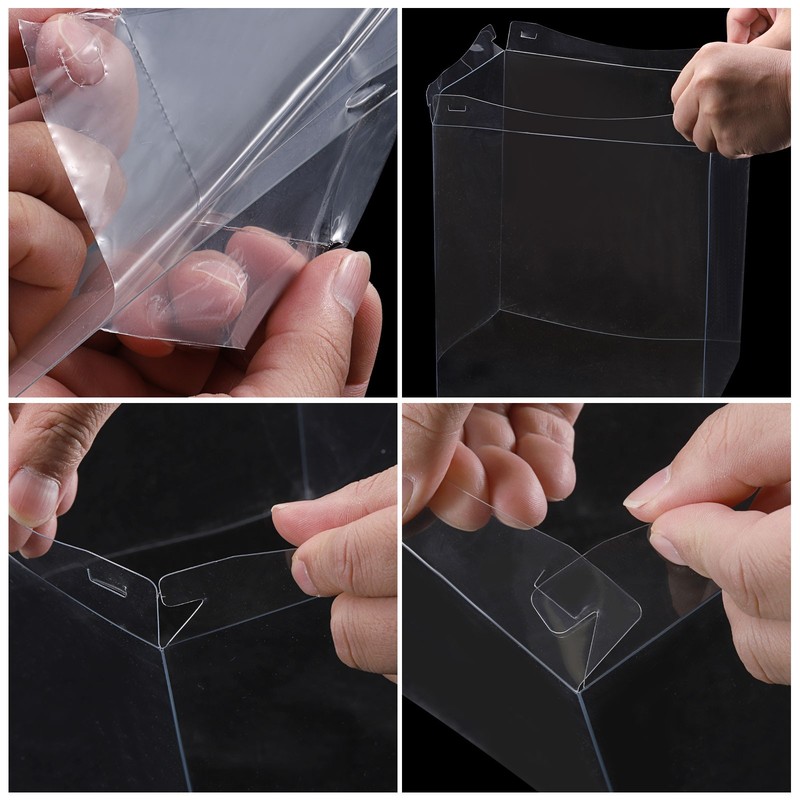 Clear Cake Box with Ribbon, 6Pcs 10"x10"x10" for 8 Inch Cake Packing (White) gallery
