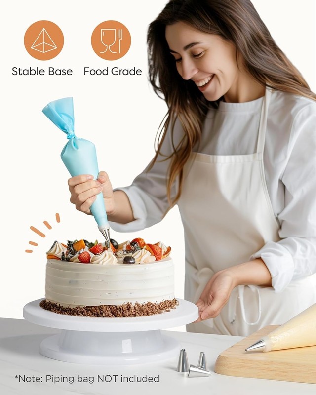 Cake Stand, 11 Inch Rotating Cake Turntable for Decorating, Display & Baking,... gallery