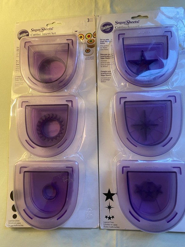 2 Sets of Wilton Sugar Sheets Cutting Inserts New Use With Sugar Sheets