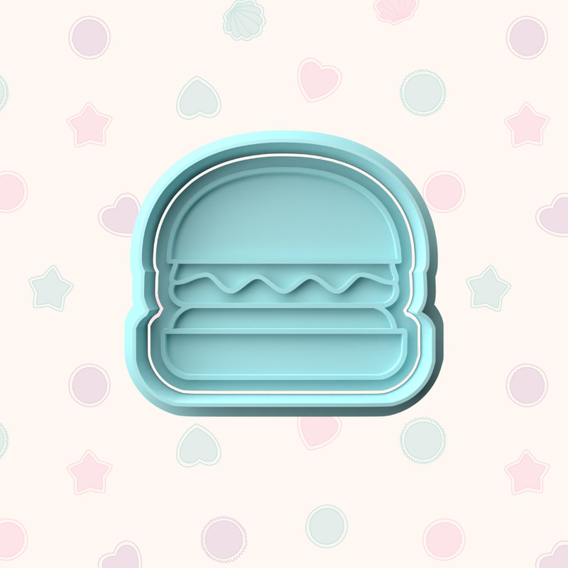 BBQ Picnic Fondant Stamp with Matching Cutter – Baking Embosser Set