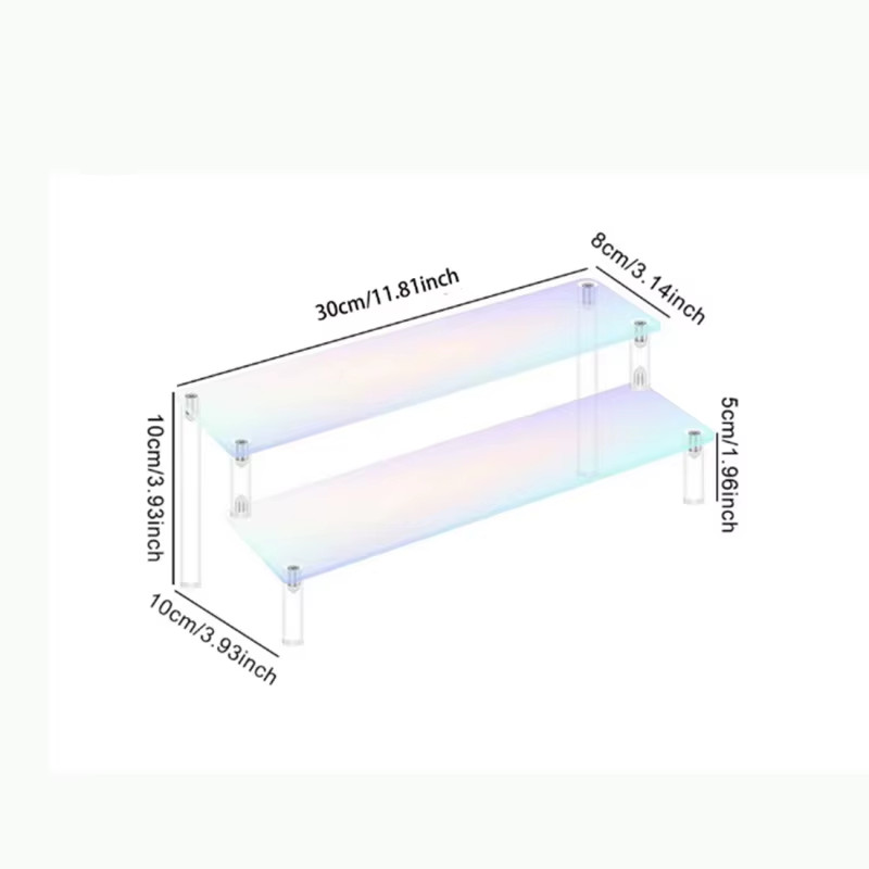 Clear Acrylic Display Stand for Anime Figures Cupcake Shelf Organizer Desserts H gallery