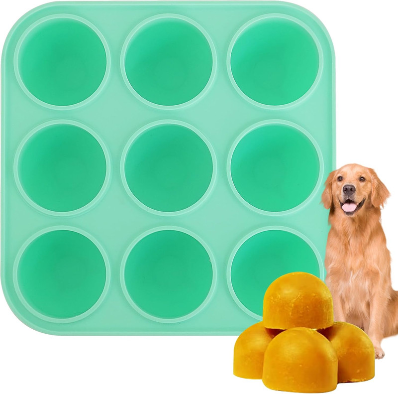 9Cavities Silicone Dog Treat Mold for Woof Pupsicle & Power Chewer Pupsicle, Fro gallery