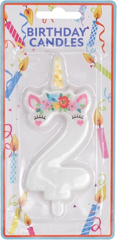 Unicorn Birthday Candle - Number 2 Birthday Candle, Unicorn Birthday... gallery