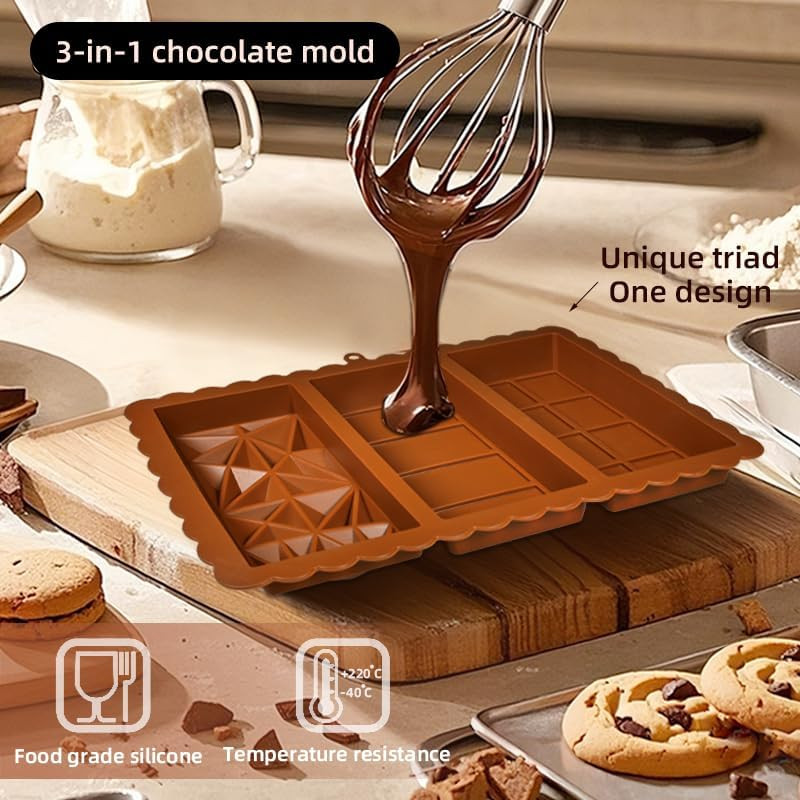 Chocolate Bar Mold - Food Grade Silicone Chocolate Molds, Non-Stick & Easy to Re gallery