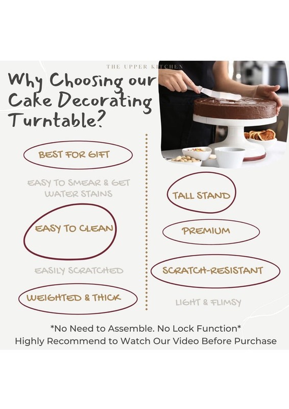 10.5” Rotating Cake Stand and Accessories Decorating Essentials for Baking gallery