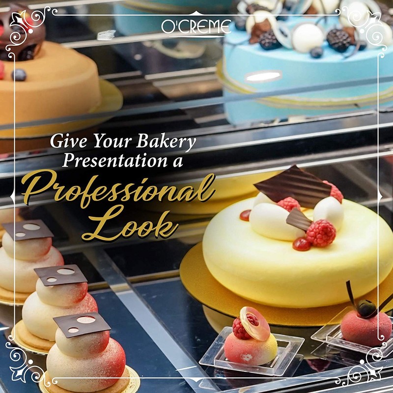 10 PCS 10 Inch Gold Wraparound Cake Pastry Round Drum Board 1/4 Inch Thick gallery