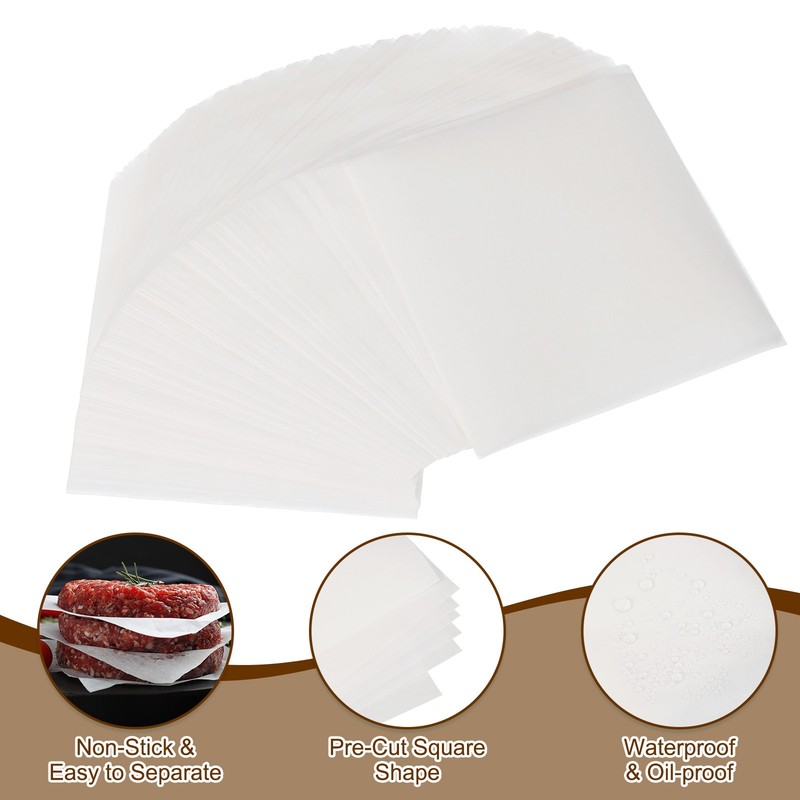 500 Sheets Square Oven Paper, 5.1" Nonstick Paper, White gallery