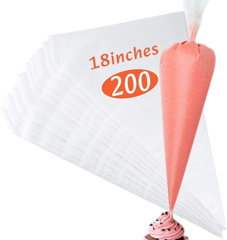18 Inch Pastry Bags, 200 PCS Piping Bags Disposable, Thickened Piping Bags,