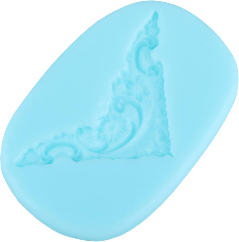 Baroque Style Fondant Molds Curlicues Scroll Lace Silicone Mold Relief Flower gallery