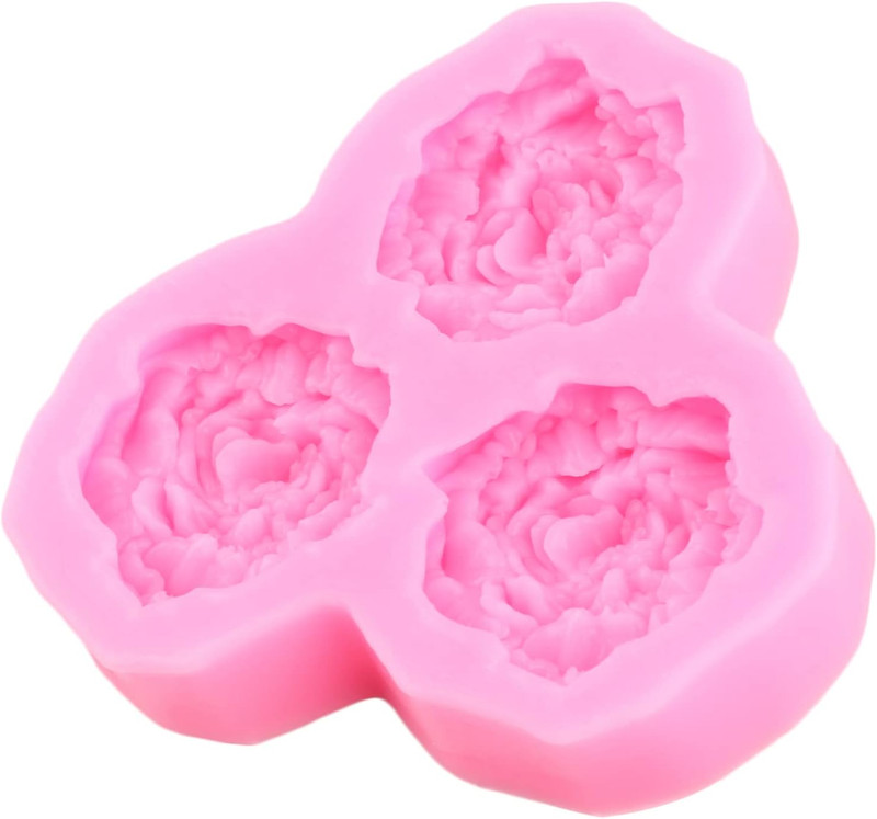 Peony Flower Fondant Molds Rose Flower Silicone Mold for Cake Decorating Cupcake gallery