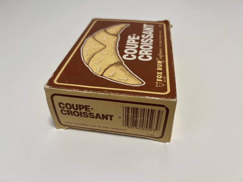 Croissant Maker 80s Heavy Gauge Tin Plate W/ Handle Fox Run Craftsmen 1981 USA gallery