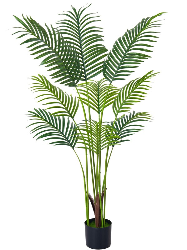 Haihong 4Ft Artificial Palm Treefaux Areca Palm Plant Real Touch Leaves And