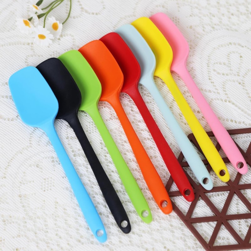 Silicone Spatulas Set of 8, 8.2 Inch Colorful Rubber Spoonulas, Heat gallery