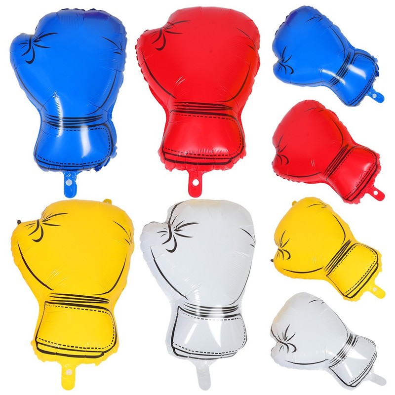 8Pcs Inflatable Boxing Gloves Balloons Assorted Color Lightweight Party Supplies gallery