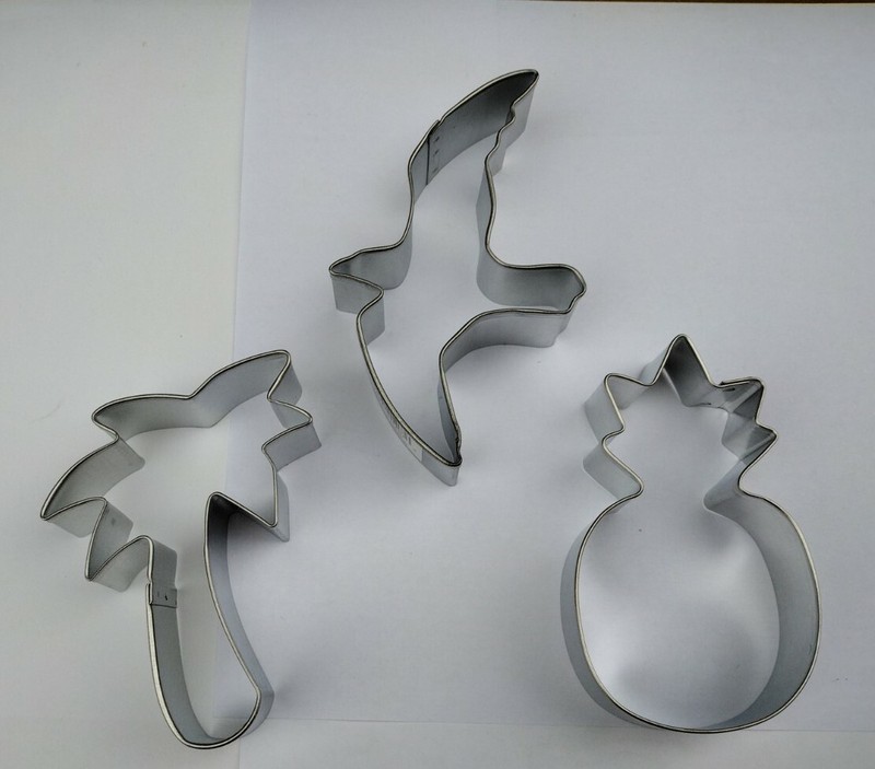 Pineapple Fruit - Seagull Bird - Palm Tree Cookie Cutter 3 pc Set gallery