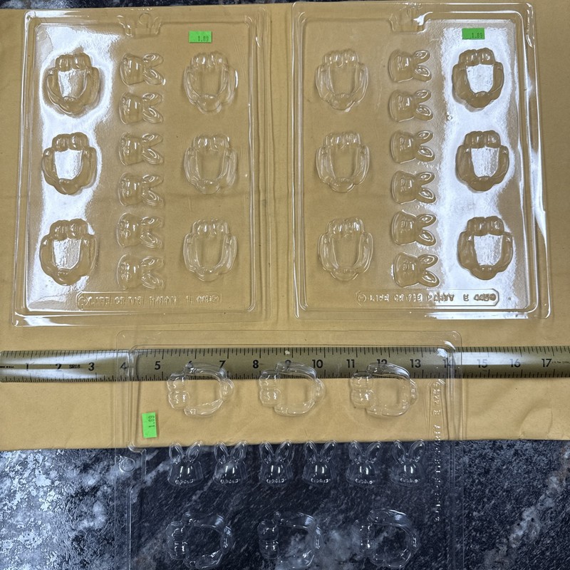 3 ~ 90’s Life Of The Party chocolate Easter molds – Bunny Chairs (43)