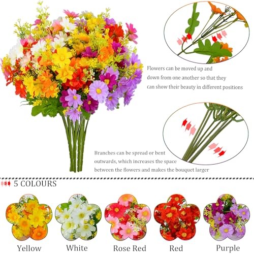 Artificial Cemetery Flowers Memorial Silk Daisy with Vase for Grave With Vase gallery
