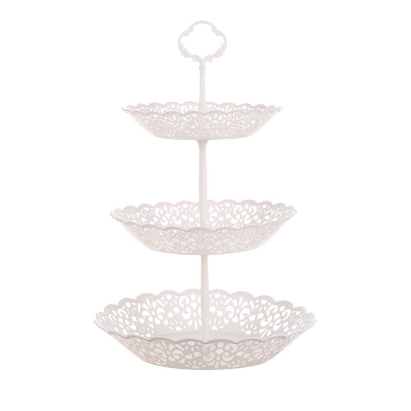 Three Tier Cupcake Dessert Stand For Birthday Wedding Afternoon Tea Party