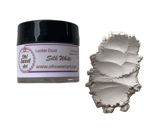 SILK WHITE LUSTER DUST (matte) Food Fondant Color Cake Decorating Gum Paste 4 g