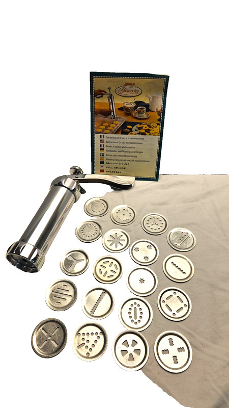 Biscuits Metal Cookie Press + 19 Discs