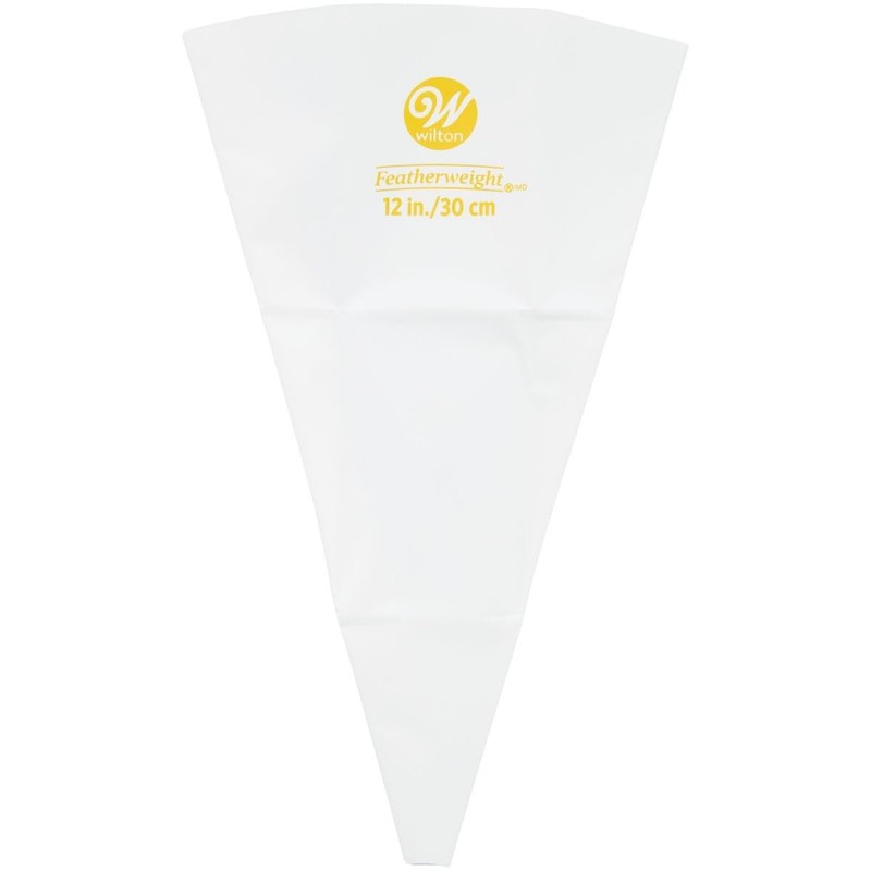 Wilton White Piping Bag For Precise Cake Decorations, 12 Inch, Clear