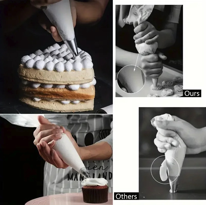 100pcs Thickened Piping Bags | Leak-Proof & Anti-Slip | Cake Decor - NEW gallery