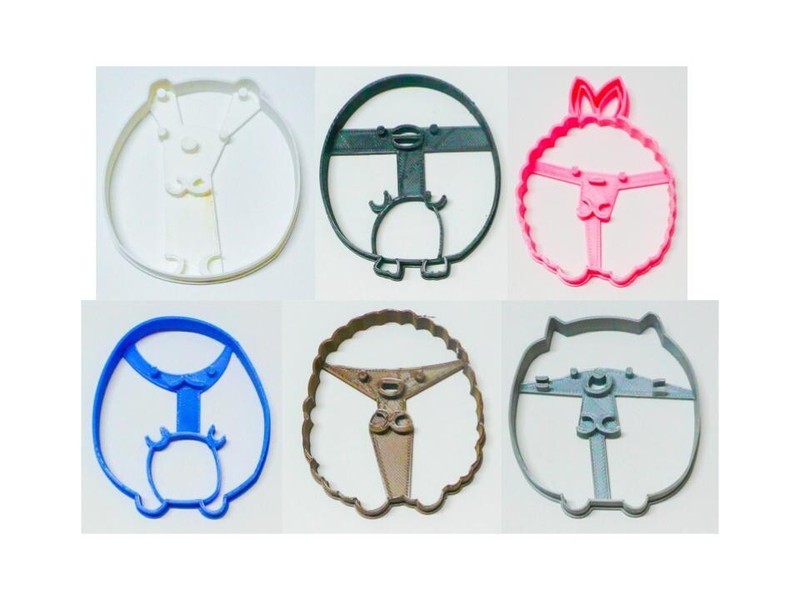 ROUND CHUBBY ANIMALS PENGUIN CAT POLAR BEAR SET OF 6 COOKIE CUTTERS USA PR1440