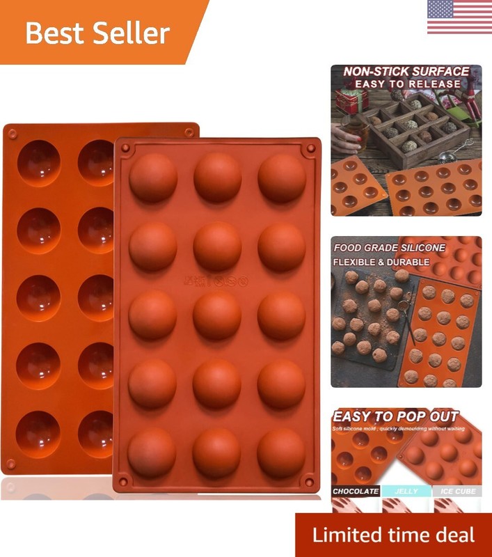 Quick Release Baking Molds for Jelly & Chocolate – 15-Cavity Silicone Set
