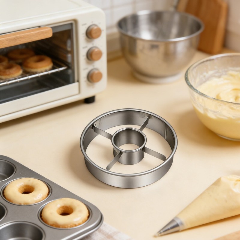 4pcs Stainless Steel Donut Cutter, 3.86 Inch Doughnut Cutters Mold, gallery