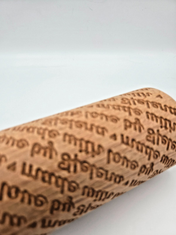 Laser Engraved Custom Valek Rolling Pin "Made With Love By Helena" Great Gift gallery
