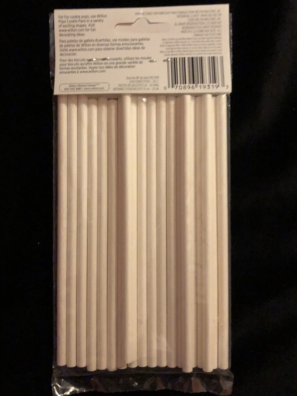 New Wilton 20-count White 6" Cookie Sticks Cookie Pops Cake Pops gallery