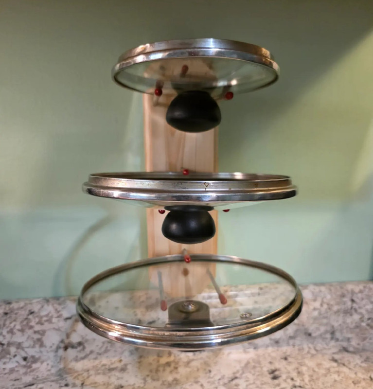 3-Tier Wall Mountable Cooking Lid Holder