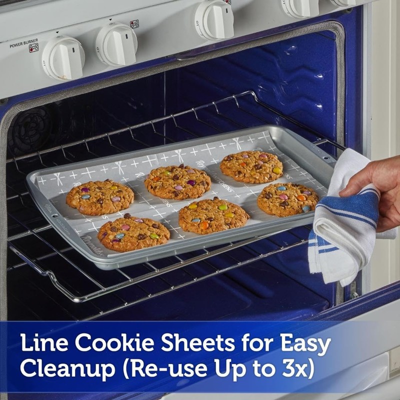 Kitchens Pre-cut Parchment Paper Cookie Baking Sheets, 22ct | 12 X 16 In, Fits gallery