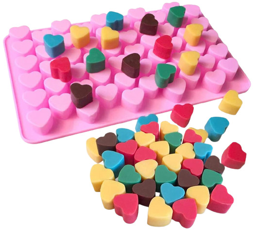 3D Mini Silicon Mold 55 Hearts- Chocolate Jelly Candy Biscuit Ice Wax Candles gallery