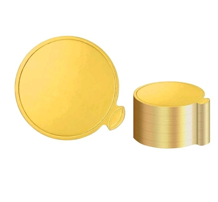 Mini Round Golden Cake Boards 500pcs 3 Inches
