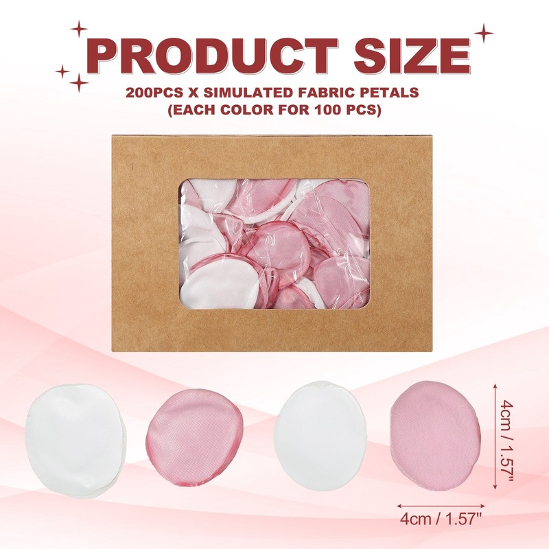 Fake Rose Petals, Artificial Petals for Wedding Proposal,Light Pink White gallery