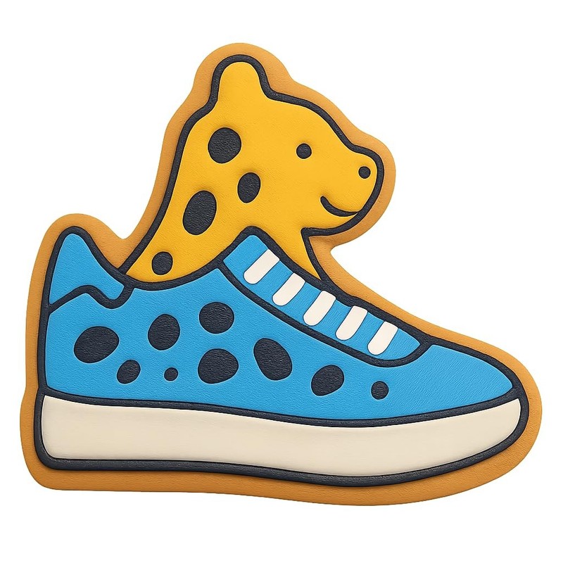Animal Print Sneakerhead Cookie Cutter & Stamp, Fondant & Clay - 4x3.5 gallery