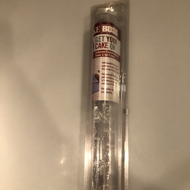 Cake Boss Flower and Dots Pattern Fondant Impression Roller/ New (R) gallery