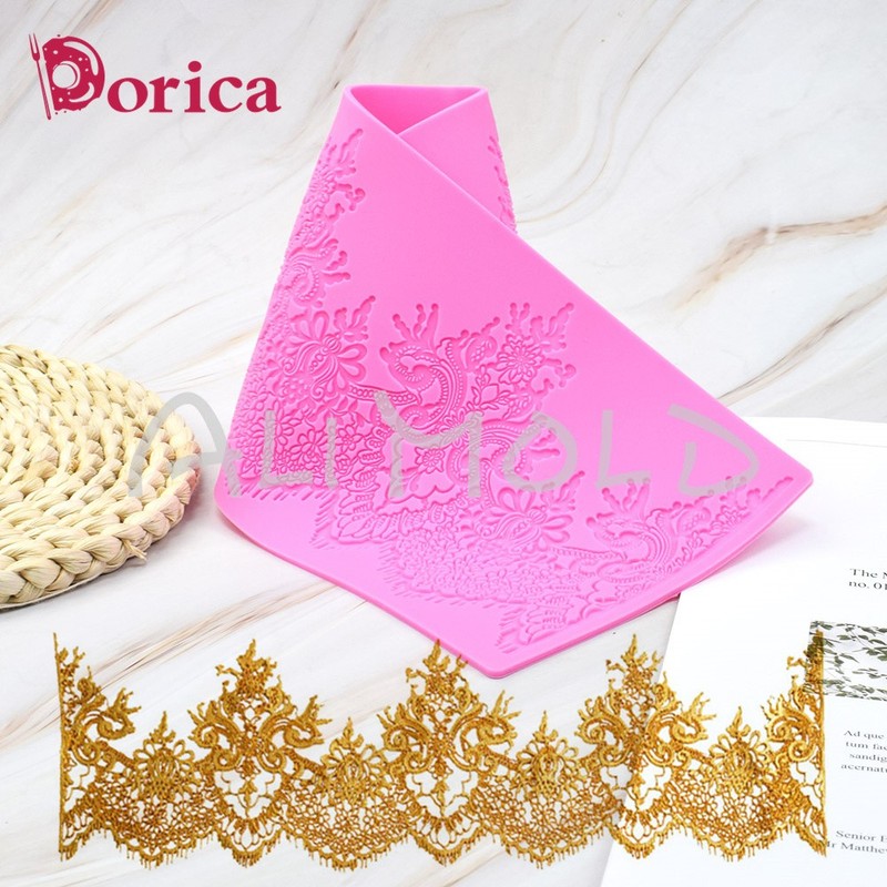 Vintage Traditional European Pattern Silicone Pad Lace Mat Cake Border gallery